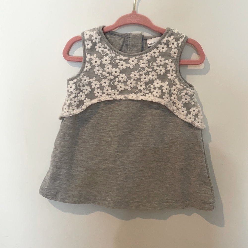 Toddler lace overlay top